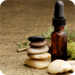 massage oil and herbs