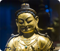 Blue buddha statue